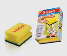 Sponges made of high quality of polyester foam, and high quality of scourers of 800 gram/m2, and high quality of gluing, so never separate the scourers of sponges even in boiling water. NO.52